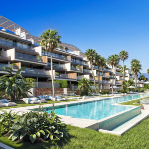 Penthouse 100 metrów od plaży, z 3/4 sypialniami w Manilva na Costa del Sol